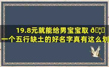 19.8元就能给男宝宝取 🦈 一个五行缺土的好名字真有这么划算